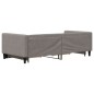 vidaXL Tagesbett Ausziehbar mit Schubladen Taupe 90x200 cm Stoff vidaXL Tagesbett Ausziehbar mit Schubladen Taupe 90x200 cm Stoff