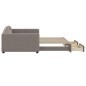 vidaXL Tagesbett Ausziehbar mit Schubladen Taupe 100x200 cm Stoff vidaXL Tagesbett Ausziehbar mit Schubladen Taupe 100x200 cm Stoff