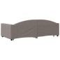 vidaXL Tagesbett Ausziehbar mit Schubladen Taupe 100x200 cm Stoff vidaXL Tagesbett Ausziehbar mit Schubladen Taupe 100x200 cm Stoff