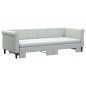 vidaXL Tagesbett Ausziehbar mit Matratzen Hellgrau 80x200 cm Samt vidaXL Tagesbett Ausziehbar mit Matratzen Hellgrau 80x200 cm Samt