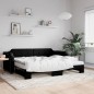 vidaXL Tagesbett Ausziehbar mit Matratzen Schwarz 90x200 cm Stoff vidaXL Tagesbett Ausziehbar mit Matratzen Schwarz 90x200 cm Stoff
