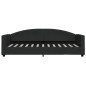 vidaXL Tagesbett Ausziehbar mit Schubladen Schwarz 80x200 cm Stoff
