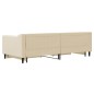vidaXL Tagesbett Ausziehbar mit Schubladen Creme 90x200 cm Stoff vidaXL Tagesbett Ausziehbar mit Schubladen Creme 90x200 cm Stoff