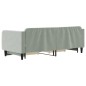 vidaXL Tagesbett Ausziehbar mit Schubladen Hellgrau 90x200 cm Samt vidaXL Tagesbett Ausziehbar mit Schubladen Hellgrau 90x200 cm Samt