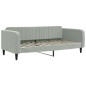 vidaXL Tagesbett Ausziehbar mit Schubladen Hellgrau 90x200 cm Samt vidaXL Tagesbett Ausziehbar mit Schubladen Hellgrau 90x200 cm Samt