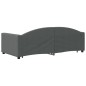 vidaXL Tagesbett Ausziehbar mit Schubladen Dunkelgrau 90x190 cm Stoff