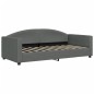 vidaXL Tagesbett Ausziehbar mit Schubladen Dunkelgrau 90x190 cm Stoff