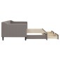 vidaXL Tagesbett Ausziehbar mit Schubladen Taupe 80x200 cm Stoff vidaXL Tagesbett Ausziehbar mit Schubladen Taupe 80x200 cm Stoff
