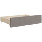 vidaXL Tagesbett Ausziehbar mit Schubladen Taupe 80x200 cm Stoff vidaXL Tagesbett Ausziehbar mit Schubladen Taupe 80x200 cm Stoff