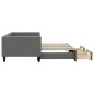 vidaXL Tagesbett Ausziehbar mit Schubladen Dunkelgrau 90x190 cm Stoff vidaXL Tagesbett Ausziehbar mit Schubladen Dunkelgrau 90x190 cm Stoff