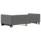 vidaXL Tagesbett Ausziehbar mit Schubladen Dunkelgrau 90x190 cm Stoff vidaXL Tagesbett Ausziehbar mit Schubladen Dunkelgrau 90x190 cm Stoff