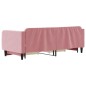 vidaXL Tagesbett Ausziehbar mit Schubladen Rosa 90x200 cm Samt vidaXL Tagesbett Ausziehbar mit Schubladen Rosa 90x200 cm Samt