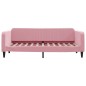 vidaXL Tagesbett Ausziehbar mit Schubladen Rosa 90x200 cm Samt vidaXL Tagesbett Ausziehbar mit Schubladen Rosa 90x200 cm Samt