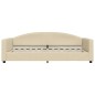 vidaXL Tagesbett Ausziehbar mit Schubladen Creme 100x200 cm Stoff vidaXL Tagesbett Ausziehbar mit Schubladen Creme 100x200 cm Stoff