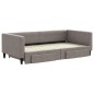 vidaXL Tagesbett Ausziehbar mit Schubladen Taupe 100x200 cm Stoff vidaXL Tagesbett Ausziehbar mit Schubladen Taupe 100x200 cm Stoff