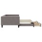 vidaXL Tagesbett Ausziehbar mit Schubladen Taupe 100x200 cm Stoff vidaXL Tagesbett Ausziehbar mit Schubladen Taupe 100x200 cm Stoff