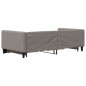 vidaXL Tagesbett Ausziehbar mit Schubladen Taupe 100x200 cm Stoff vidaXL Tagesbett Ausziehbar mit Schubladen Taupe 100x200 cm Stoff