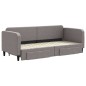 vidaXL Tagesbett Ausziehbar mit Schubladen Taupe 80x200 cm Stoff vidaXL Tagesbett Ausziehbar mit Schubladen Taupe 80x200 cm Stoff