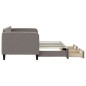 vidaXL Tagesbett Ausziehbar mit Schubladen Taupe 80x200 cm Stoff vidaXL Tagesbett Ausziehbar mit Schubladen Taupe 80x200 cm Stoff