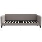 vidaXL Tagesbett Ausziehbar mit Schubladen Taupe 80x200 cm Stoff vidaXL Tagesbett Ausziehbar mit Schubladen Taupe 80x200 cm Stoff