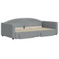 vidaXL Tagesbett Ausziehbar mit Schubladen Hellgrau 100x200 cm Stoff vidaXL Tagesbett Ausziehbar mit Schubladen Hellgrau 100x200 cm Stoff