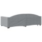 vidaXL Tagesbett Ausziehbar mit Schubladen Hellgrau 100x200 cm Stoff vidaXL Tagesbett Ausziehbar mit Schubladen Hellgrau 100x200 cm Stoff