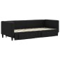 vidaXL Tagesbett Ausziehbar mit Schubladen Schwarz 80x200 cm Stoff vidaXL Tagesbett Ausziehbar mit Schubladen Schwarz 80x200 cm Stoff
