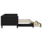 vidaXL Tagesbett Ausziehbar mit Schubladen Schwarz 80x200 cm Stoff vidaXL Tagesbett Ausziehbar mit Schubladen Schwarz 80x200 cm Stoff