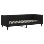vidaXL Tagesbett Ausziehbar mit Schubladen Schwarz 80x200 cm Stoff vidaXL Tagesbett Ausziehbar mit Schubladen Schwarz 80x200 cm Stoff