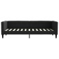 vidaXL Tagesbett Ausziehbar mit Schubladen Schwarz 80x200 cm Stoff vidaXL Tagesbett Ausziehbar mit Schubladen Schwarz 80x200 cm Stoff