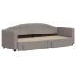 vidaXL Tagesbett Ausziehbar mit Schubladen Taupe 80x200 cm Stoff vidaXL Tagesbett Ausziehbar mit Schubladen Taupe 80x200 cm Stoff
