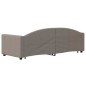 vidaXL Tagesbett Ausziehbar mit Schubladen Taupe 80x200 cm Stoff vidaXL Tagesbett Ausziehbar mit Schubladen Taupe 80x200 cm Stoff