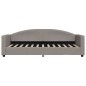 vidaXL Tagesbett Ausziehbar mit Schubladen Taupe 80x200 cm Stoff vidaXL Tagesbett Ausziehbar mit Schubladen Taupe 80x200 cm Stoff