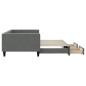 vidaXL Tagesbett Ausziehbar mit Schubladen Dunkelgrau 100x200 cm Stoff vidaXL Tagesbett Ausziehbar mit Schubladen Dunkelgrau 100x200 cm Stoff