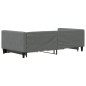 vidaXL Tagesbett Ausziehbar mit Schubladen Dunkelgrau 100x200 cm Stoff vidaXL Tagesbett Ausziehbar mit Schubladen Dunkelgrau 100x200 cm Stoff