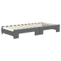 vidaXL Tagesbett Ausziehbar mit Schubladen Dunkelgrau 100x200 cm Stoff vidaXL Tagesbett Ausziehbar mit Schubladen Dunkelgrau 100x200 cm Stoff