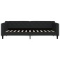 vidaXL Tagesbett Ausziehbar mit Schubladen Schwarz 90x200 cm Stoff vidaXL Tagesbett Ausziehbar mit Schubladen Schwarz 90x200 cm Stoff