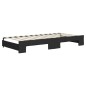 vidaXL Tagesbett Ausziehbar mit Schubladen Schwarz 90x200 cm Stoff vidaXL Tagesbett Ausziehbar mit Schubladen Schwarz 90x200 cm Stoff