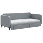 vidaXL Tagesbett Ausziehbar mit Schubladen Hellgrau 90x190 cm Stoff vidaXL Tagesbett Ausziehbar mit Schubladen Hellgrau 90x190 cm Stoff
