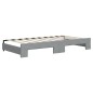 vidaXL Tagesbett Ausziehbar mit Schubladen Hellgrau 90x190 cm Stoff vidaXL Tagesbett Ausziehbar mit Schubladen Hellgrau 90x190 cm Stoff