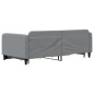 vidaXL Tagesbett Ausziehbar mit Schubladen Hellgrau 100x200 cm Stoff vidaXL Tagesbett Ausziehbar mit Schubladen Hellgrau 100x200 cm Stoff