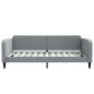 vidaXL Tagesbett Ausziehbar mit Schubladen Hellgrau 100x200 cm Stoff vidaXL Tagesbett Ausziehbar mit Schubladen Hellgrau 100x200 cm Stoff
