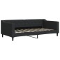 vidaXL Tagesbett Ausziehbar mit Schubladen Schwarz 90x190 cm Stoff vidaXL Tagesbett Ausziehbar mit Schubladen Schwarz 90x190 cm Stoff