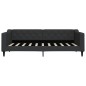 vidaXL Tagesbett Ausziehbar mit Schubladen Schwarz 90x190 cm Stoff vidaXL Tagesbett Ausziehbar mit Schubladen Schwarz 90x190 cm Stoff