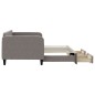 vidaXL Tagesbett Ausziehbar mit Schubladen Taupe 90x200 cm Stoff vidaXL Tagesbett Ausziehbar mit Schubladen Taupe 90x200 cm Stoff