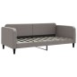 vidaXL Tagesbett Ausziehbar mit Schubladen Taupe 90x200 cm Stoff vidaXL Tagesbett Ausziehbar mit Schubladen Taupe 90x200 cm Stoff