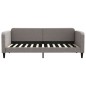 vidaXL Tagesbett Ausziehbar mit Schubladen Taupe 90x200 cm Stoff vidaXL Tagesbett Ausziehbar mit Schubladen Taupe 90x200 cm Stoff