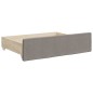 vidaXL Tagesbett Ausziehbar mit Schubladen Taupe 90x200 cm Stoff vidaXL Tagesbett Ausziehbar mit Schubladen Taupe 90x200 cm Stoff