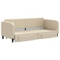 vidaXL Tagesbett Ausziehbar mit Schubladen Creme 80x200 cm Stoff vidaXL Tagesbett Ausziehbar mit Schubladen Creme 80x200 cm Stoff