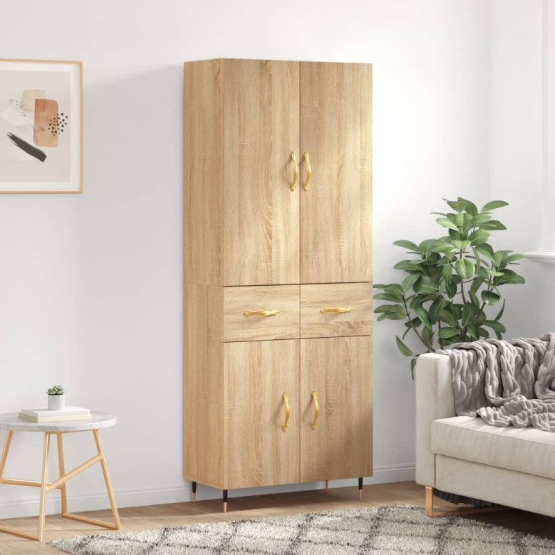 Highboard Sonoma-Eiche 69,5x34x180 cm Holzwerkstoff Highboard Sonoma-Eiche 69,5x34x180 cm Holzwerkstoff